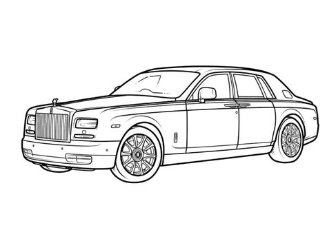 Print Rolls Royce Coloring Page - Free Printable Coloring Pages for Kids