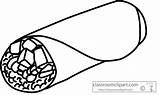 Burrito Drawing Clipartmag Sketch Coloring Page sketch template