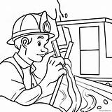Brave Firefighter At Work Coloring Page 28945 22867 sketch template