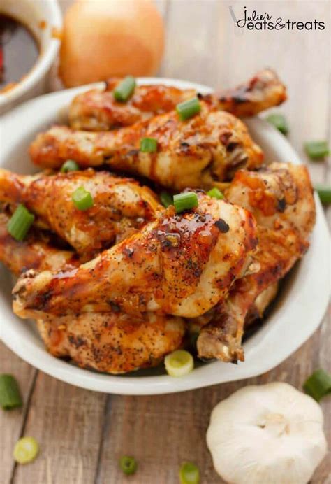 Honey Garlic Chicken Drumsticks Recipe + VIDEO - Julie's Eats & Treats