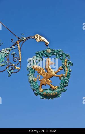 Golden medieval decorated shield with lion isolated on white background Stock Photo - Alamy