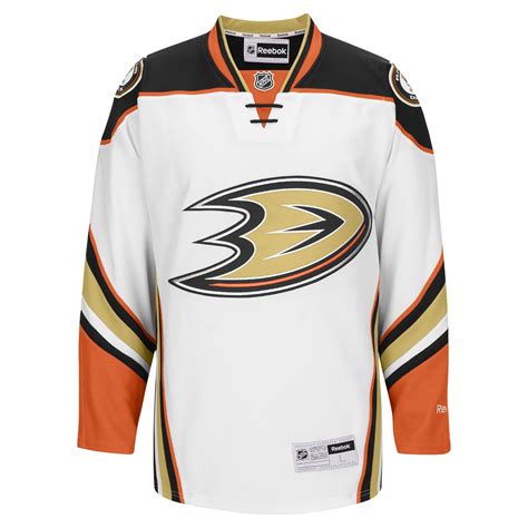 Men's Anaheim Ducks Reebok White Premier Away Jersey