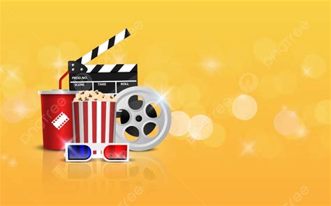 Movie Film Banner Design Template Background, Movie, Corn, Popcorn Background Image And ...