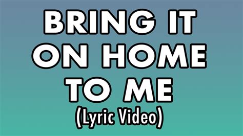 Eddie Floyd - Bring It On Home To Me (Official Lyric Video) - YouTube