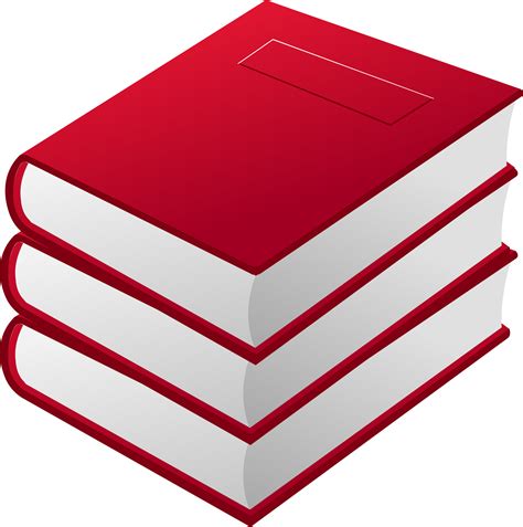 Clipart - 3 red books