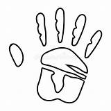 Coloring Book For Kids Palm Hand Print Stock Vector  Illustration Of sketch template