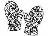 Mitten Colouring Page Teaching Resources  TPT sketch template