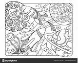 Space Coloring Page Rockets Planets Stars Antistress Kids Adults Stock  sketch template