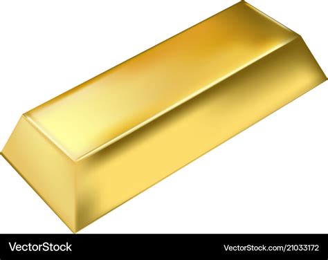 Gold bar Royalty Free Vector Image - VectorStock