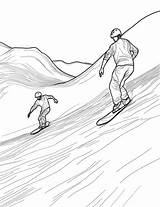 62  Free Printable Ski Coloring Pages Skiers Mountains sketch template