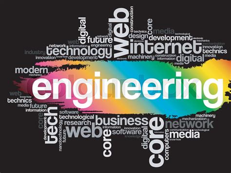 Engineering word cloud collage | Stock vector | Colourbox