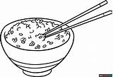 Rice And Chopsticks Coloring Page  Easy Drawing Guides sketch template