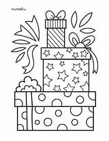 Birthday Present Coloring Pages sketch template