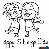 Brother Coloring Sister Pages Big Sisters Colouring Clipart Siblings  sketch template