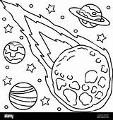 Falling Asteroid Coloring Page For Kids Stock Vector Image & Art  Alamy sketch template