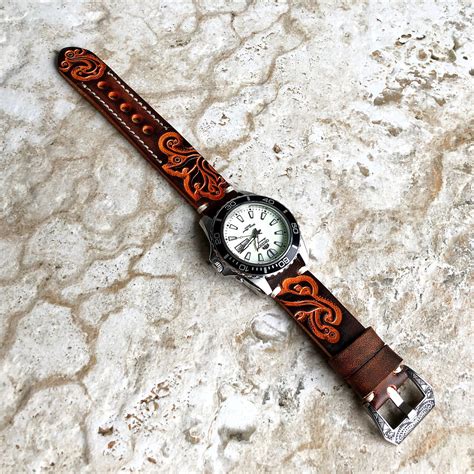 Garmin Brown and Orange Band for Venu GPS Smartwatch Tooled Embossed ...