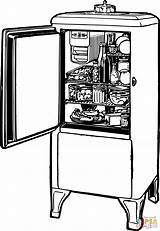 Refrigerator Coloring Page sketch template