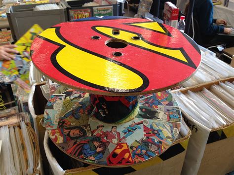Small table with Superman design made from a cable drum! #upcycling #superman #dc | Cable drum ...