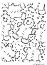 Gingerbread Man Coloring Pages  For Kids And Adults sketch template