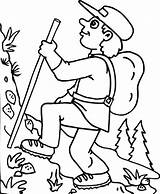 Hiking Coloring Page sketch template