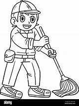 Kids Cleaning Coloring Pages sketch template