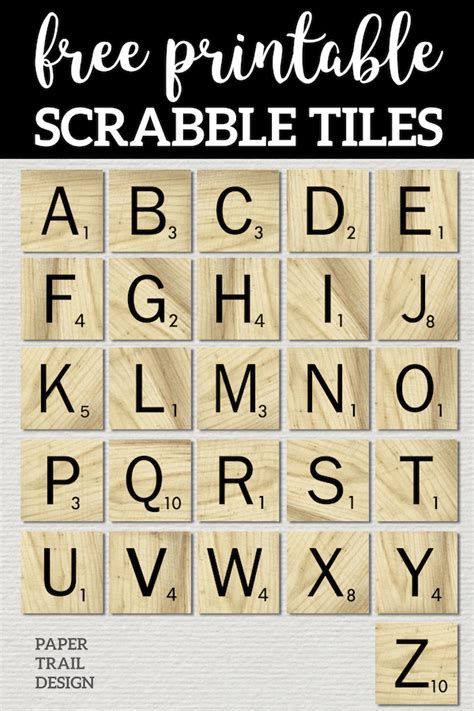 Free Printable Scrabble Letter Tiles Sign - Paper Trail Design ...