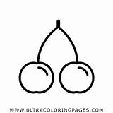 Cherries Guindas Colorare Ciliegie Ausmalbilder Kirschen Picker  sketch template