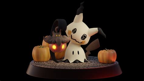 STL file Mimikyu Pumpkin field 🎃・Design to download and 3D print・Cults