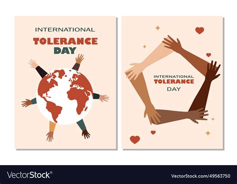 International day tolerance poster Royalty Free Vector Image