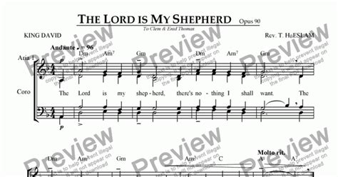 The Lord is My Shepherd - Download Sheet Music PDF file