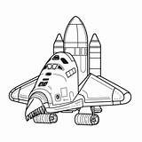 Color Space Shuttle Coloring Pages Free  sketch template
