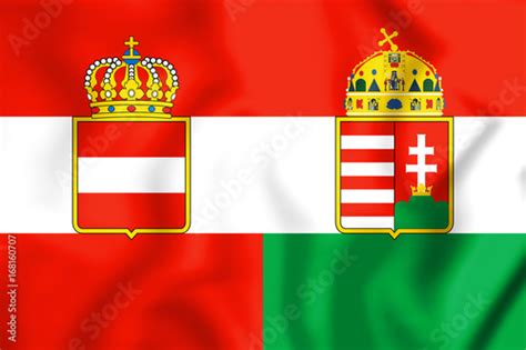 3D Flag of Austria-Hungary (1867-1918). Stock Illustration | Adobe Stock