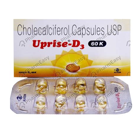 Uprise D3 60000 IU Capsule (8) - Uses, Side Effects, Dosage ...