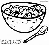 Coloring Salad Fruit Pages Sketch Page sketch template