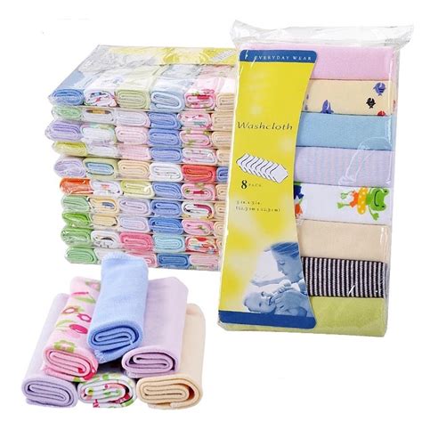 8 Piece Pack Washcloth Bimpo Square Face Towel | Shopee Philippines