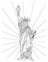 Estatua De La Libertad Para Colorear sketch template