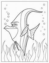 Bubbles Finding Nemo Coloring Page sketch template