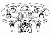 Drone Coloring Page For Kids  sketch template