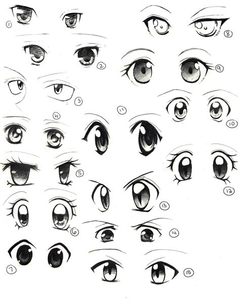 Anime Eyes Practice by saflam on DeviantArt