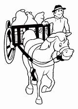 Horse Buggy Cart Carriages Mail Drawing Coloring Royal Coach Drawn  sketch template