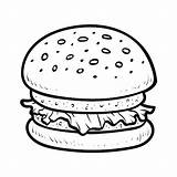 Premium Vector  Coloring book For Children Burger sketch template