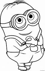 Dave Minion Smiling Coloring Page Printable sketch template