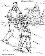 Ski coloring Pages For Kids sketch template