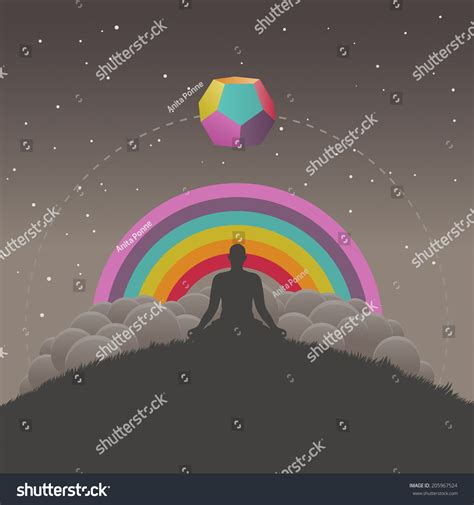 Meditation Vector Illustration Stock Vector (Royalty Free) 205967524 | Shutterstock