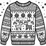 Ugly Christmas Sweater coloring Page  Download Print Or Color Online sketch template