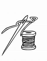 Needle And Thread Coloring Page Pages sketch template