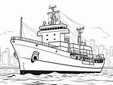Cargo Ship Coloring Page  sketch template