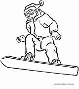 Snowboarding color page Free Printable coloring Sheets For Kids sketch template