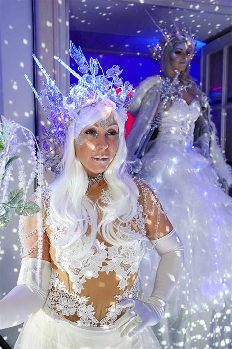 Unique Winter Wonderland Stilt Walkers we hired for our client's Winter Wonderland Christmas ...