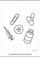 First Aid Kit Coloring Page sketch template